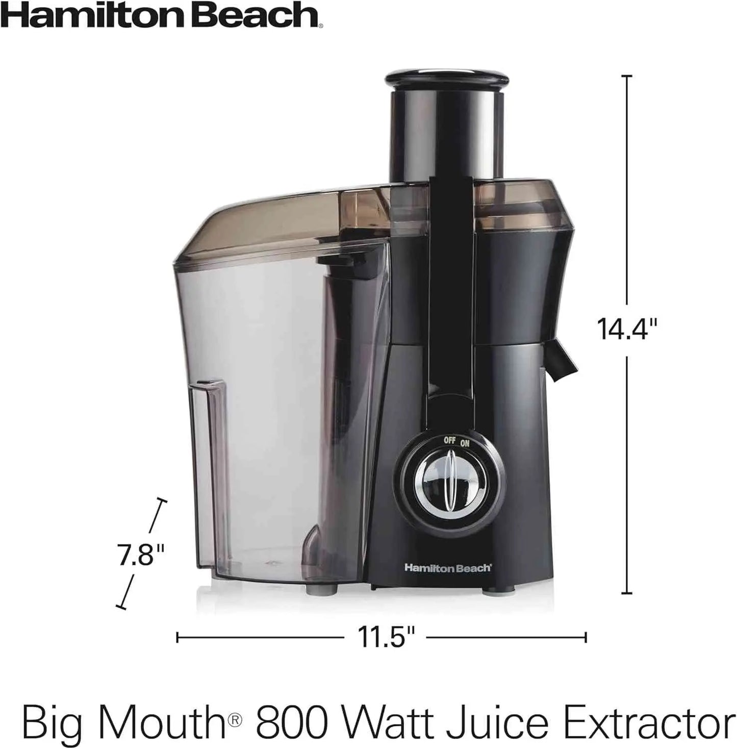 Hamilton Beach Juicer Machine, Big Mouth 800 Watt Wide-Chute Juice Extractor Hamilton Beach