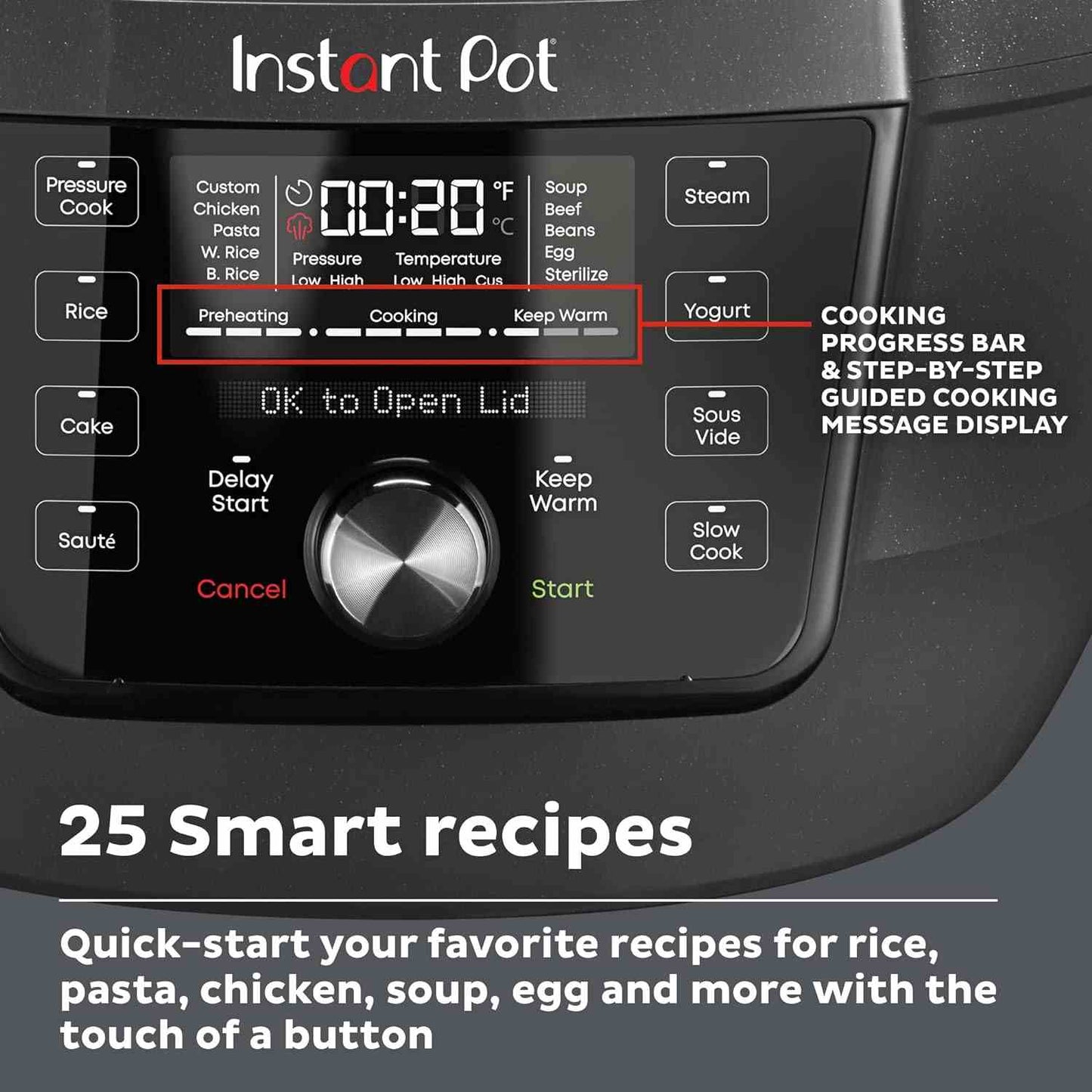 Instant Pot RIO Wide Plus 7.5-Qt pressure cooker with large capacity and 9 functions for versatile, energy-efficient cooking