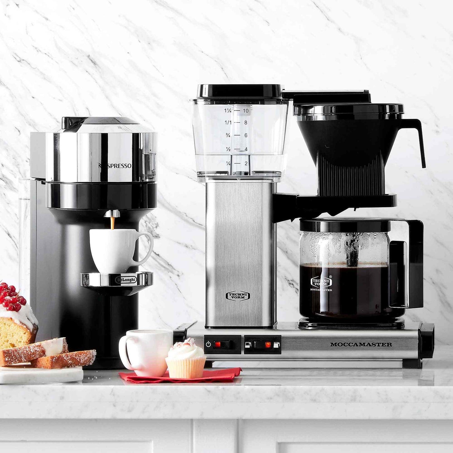 Technivorm Moccamaster KBGV coffee maker with 10-cup carafe and brew-volume selector switch