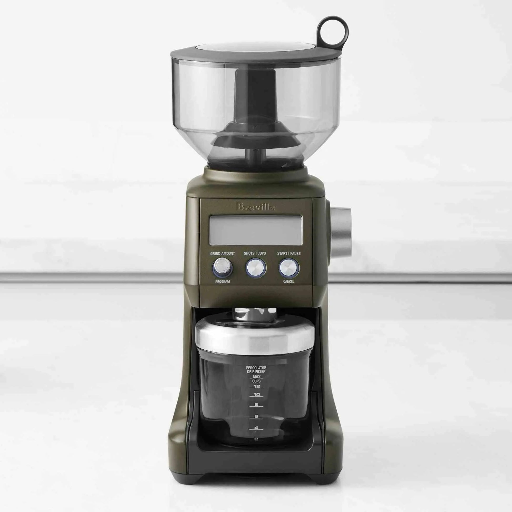 Breville Smart Grinder Pro stainless steel coffee grinder with 60 grind settings and LCD display