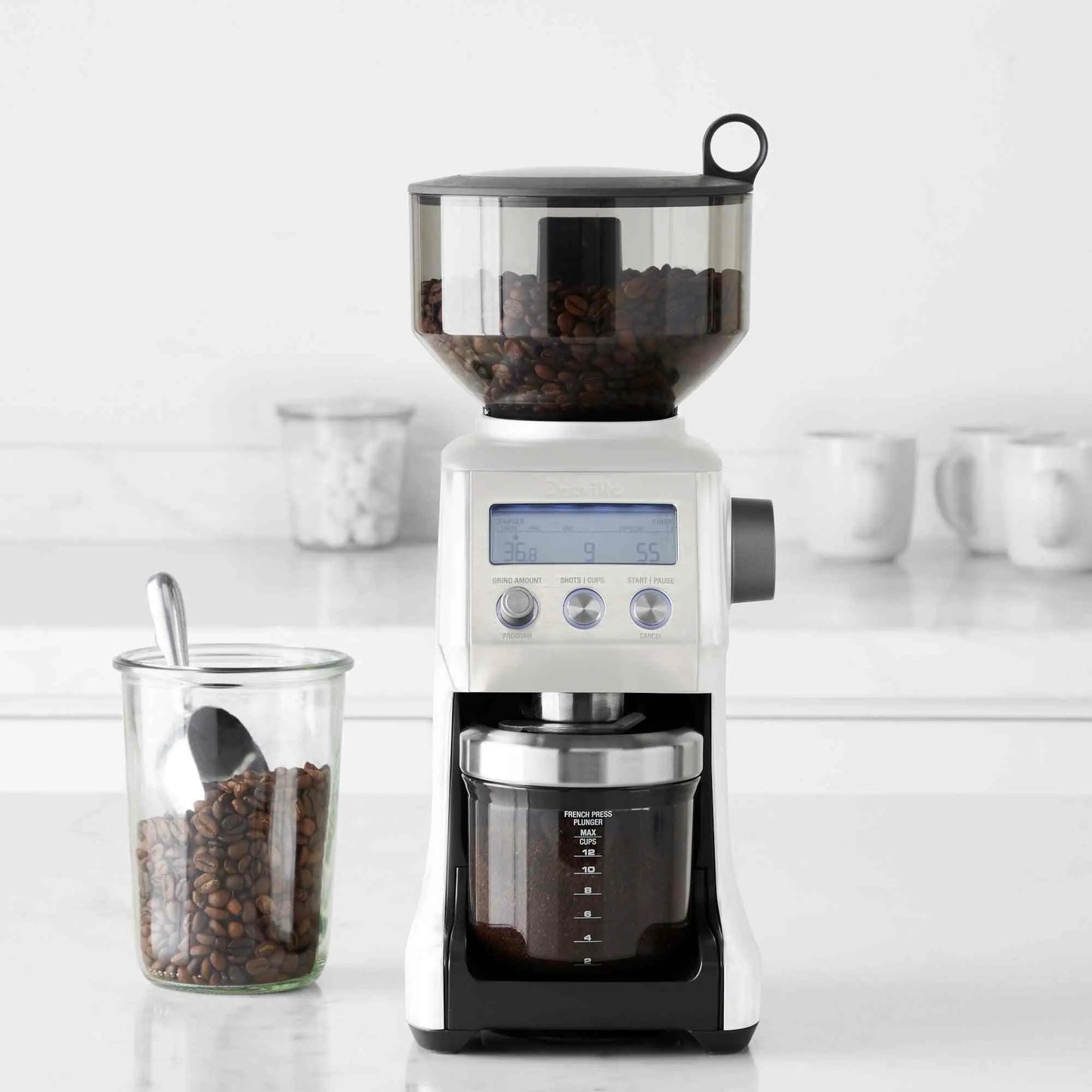 Breville Smart Grinder Pro stainless steel coffee grinder with LCD and 60 grind settings