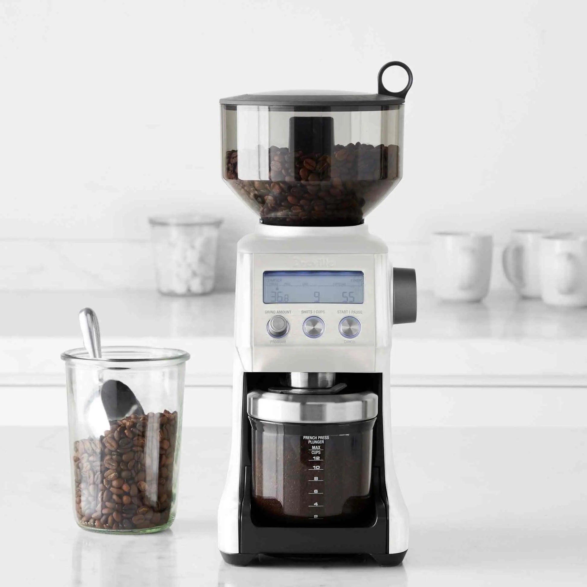 Breville Smart Grinder Pro stainless steel coffee grinder with LCD and 60 grind settings
