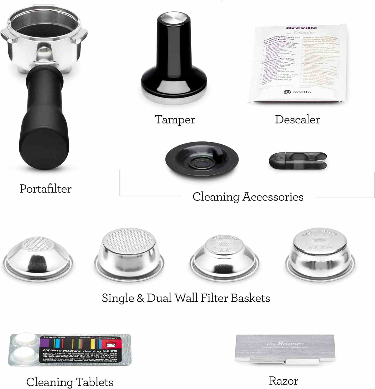 Breville Bambino Plus espresso machine in brushed stainless steel with compact design and advanced brewing features