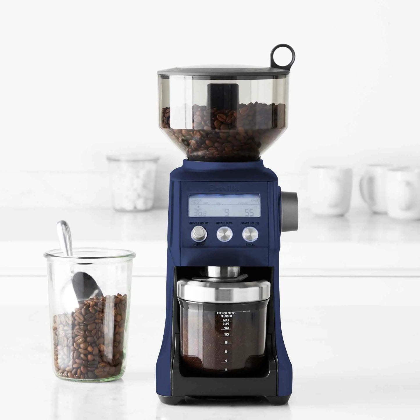 Breville Smart Grinder Pro stainless steel coffee grinder with 60 grind settings and LCD display