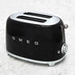 SMEG 2 Slice Retro Toaster with two wide slots and six browning levels in vintage 1950s style