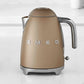 SMEG Electric Kettle with 360-degree swivel base, auto-shutoff, water-level indicators, gentle steam release, and removable limescale filter