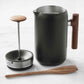Fellow Clara Insulated Coffee Maker 24 oz stainless steel French press with enhanced filtration system and pour lid.