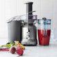 Breville Juice Fountain Cold Juicer silver model with 70-oz jug and Cold Spin Technology for nutrient-rich juice extraction