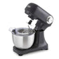 Dash Tilt Head 3.5qt 12-Speed Stand Mixer in cream with stainless steel bowl and three attachments