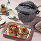 Instant Pot 4qt Rio Mini electric pressure cooker with 7 cooking functions and compact design in truffle finish