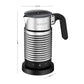 Nespresso Aeroccino 4 silver milk frother with ergonomic handle and dishwasher-safe chrome jug