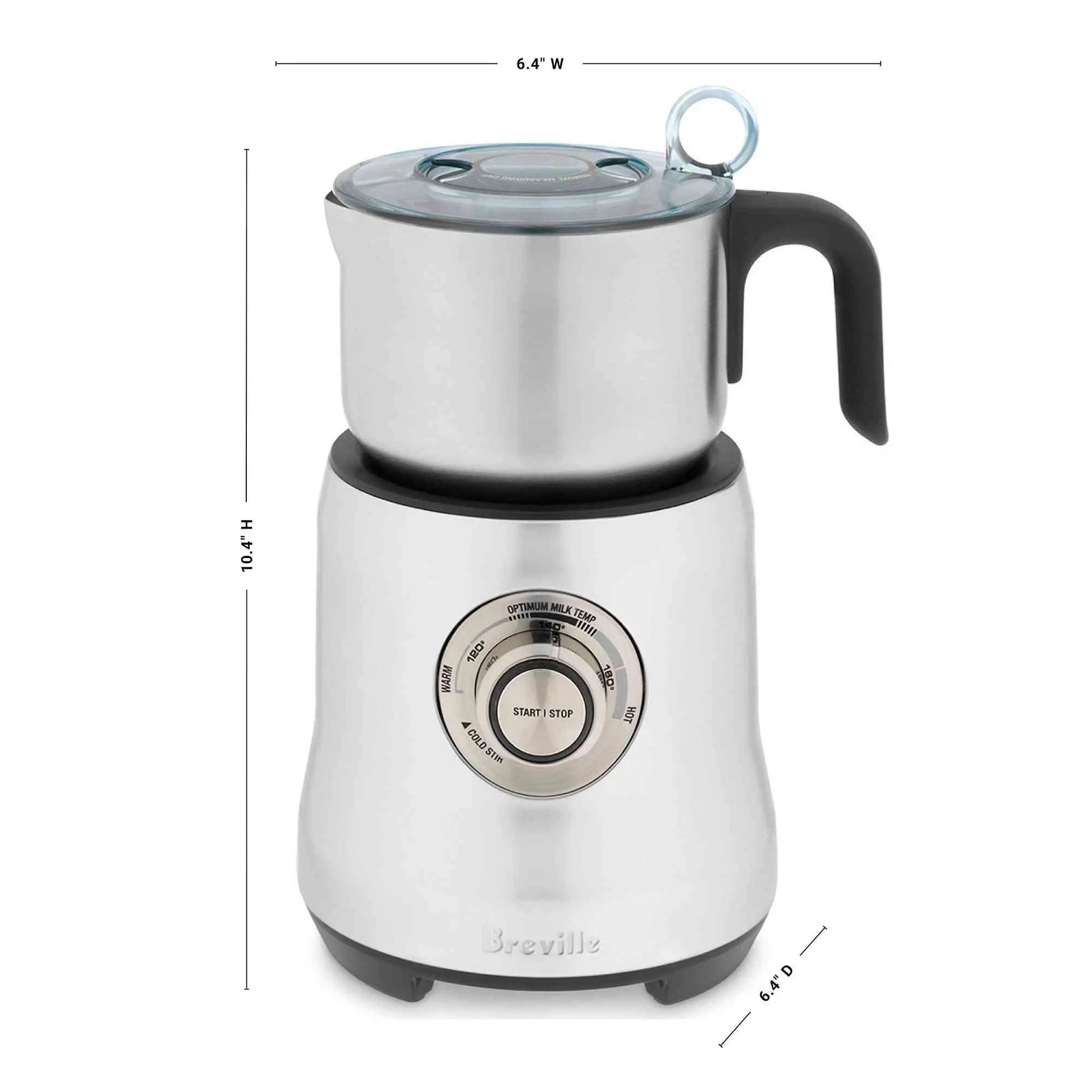 Breville BMF600XL Milk Cafe Milk Electric Frother with stainless steel exterior and automatic temperature control