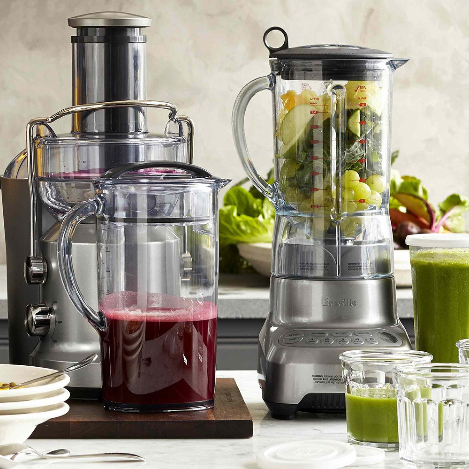 Breville Juice Fountain Cold Juicer silver with 70-oz jug and cold spin technology
