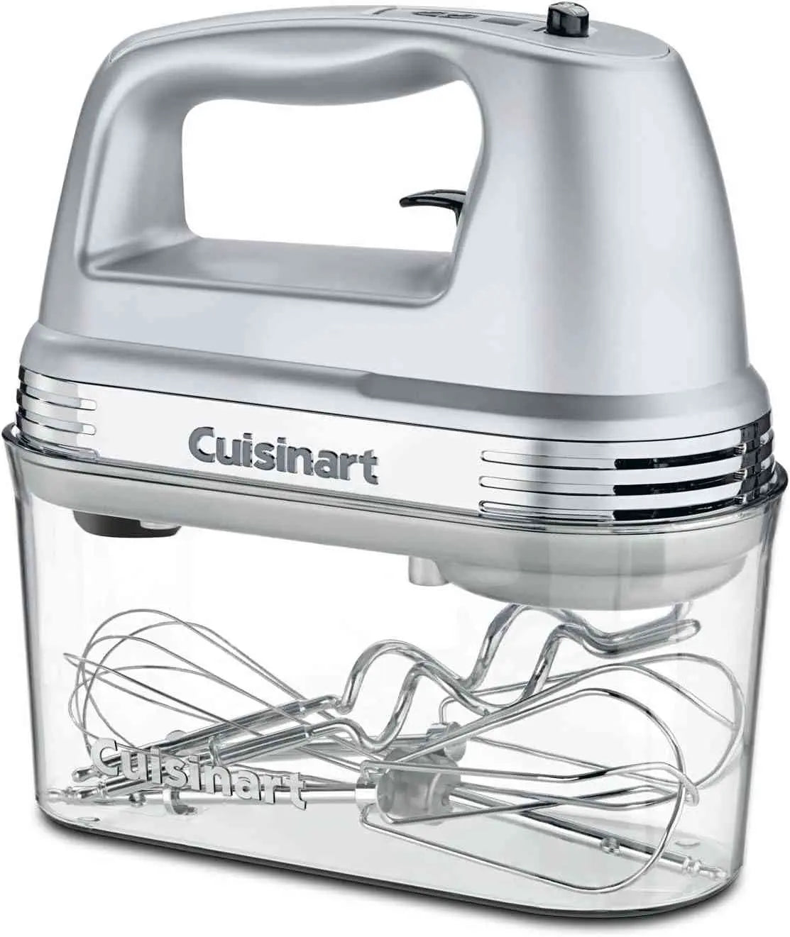 Cuisinart HM-90BCS Power Advantage Plus 9-speed handheld mixer in brushed chrome with storage case and attachments