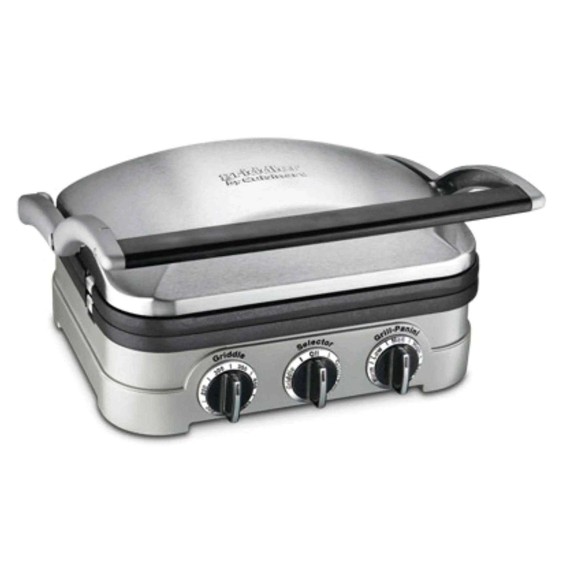 Cuisinart Panini Press stainless steel 5-in-1 griddler with removable nonstick plates and adjustable temperature controls