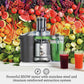 Breville Juice Fountain Cold Juicer silver model with 70-oz jug and micro-mesh filter for nutrient-rich juice