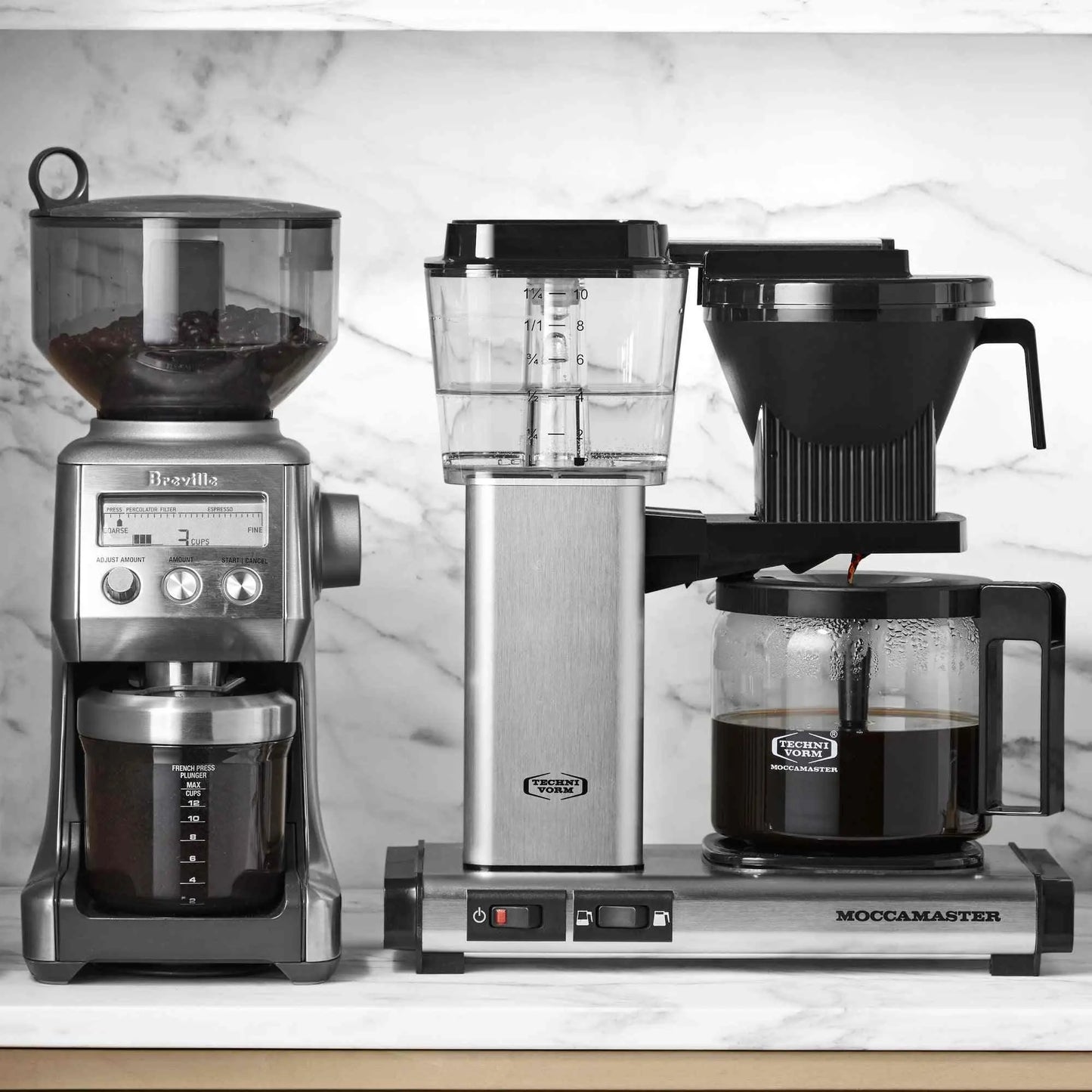 Breville Smart Grinder Pro stainless steel coffee bean grinder with LCD screen and 60 grind settings