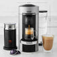 Nespresso VertuoPlus Deluxe coffee maker with Aeroccino milk frother and sleek chrome design