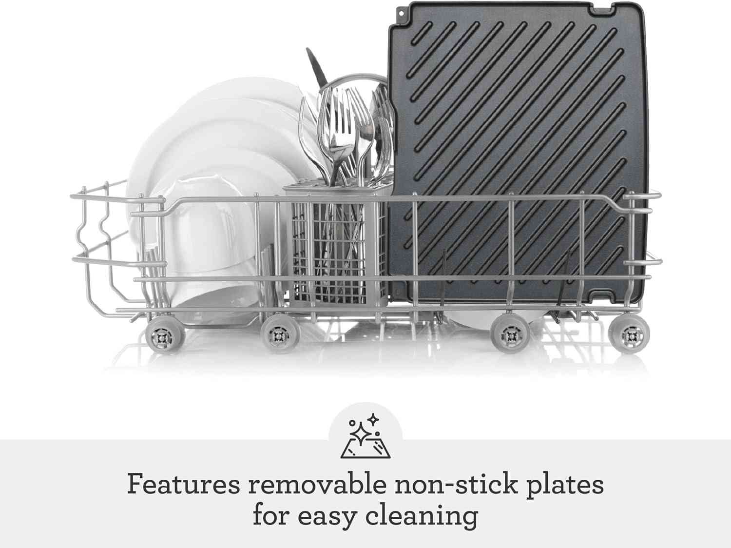 Breville BGR700BSS countertop electric grill with one-touch presets and reversible ceramic plates