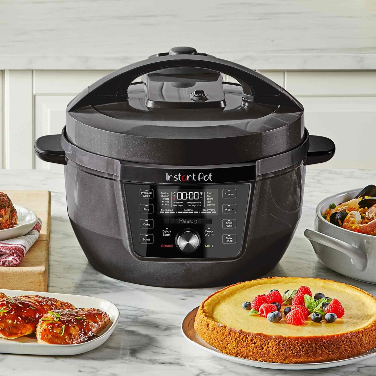 Instant Pot RIO Wide Plus 7.5-Qt pressure cooker with large capacity and 9-in-1 functions