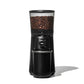 OXO Brew Conical Burr Coffee Grinder with stainless-steel burrs and 15 grind settings, UV-blocking hopper, and one-touch timer for fresh coffee beans.