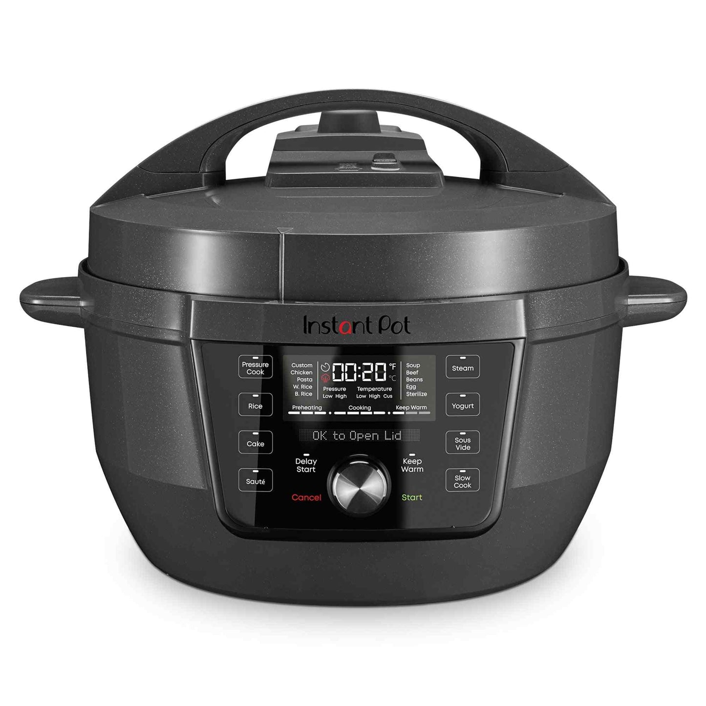 Instant Pot RIO Wide Plus 7.5 Qt pressure cooker with wide base and multiple cooking functions