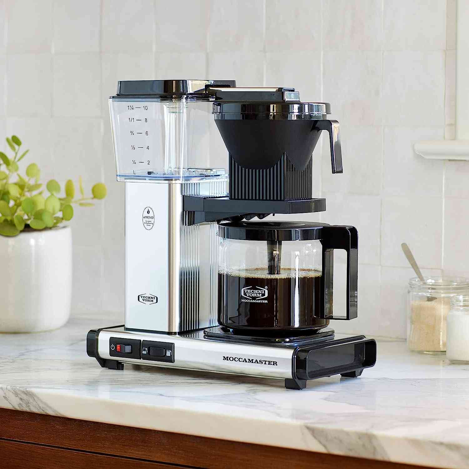 Technivorm Moccamaster KBGV Select coffee maker with 10-cup glass carafe and brew-volume selector switch