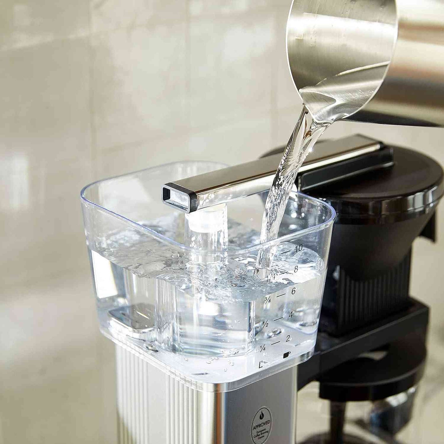 Technivorm Moccamaster KBGV Select 10-cup coffee maker with brew volume selector and glass carafe brewing aromatic coffee