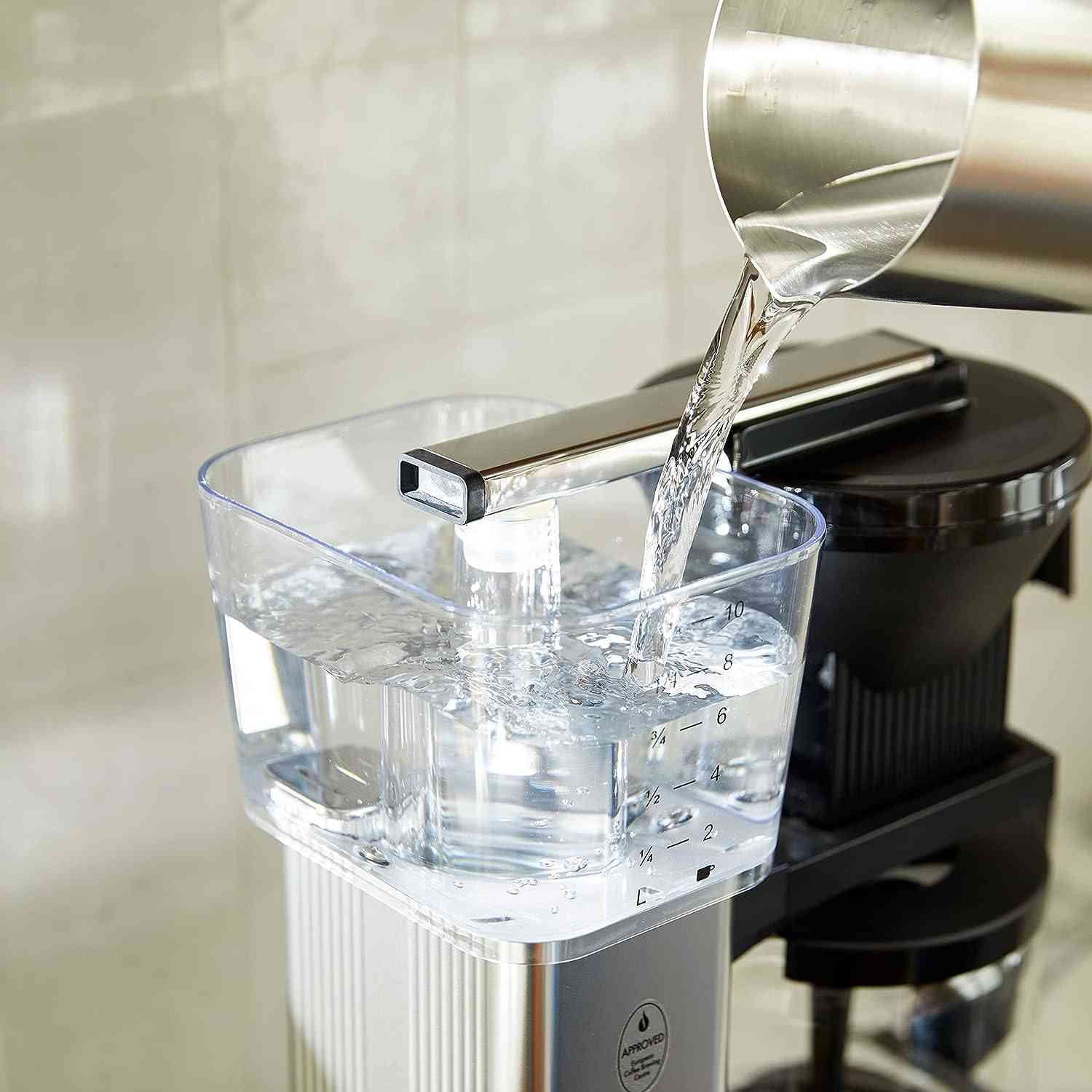 Technivorm Moccamaster KBGV Select 10-cup coffee maker with brew volume selector and glass carafe brewing aromatic coffee