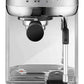 Breville Bambino Plus espresso machine in brushed stainless steel with programmable controls and automatic microfoam texturing