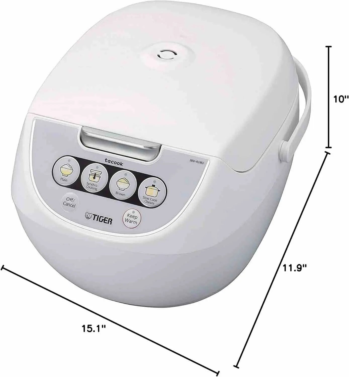 TIGER JBV-A10U 5.5-Cup Micom Rice Cooker with food steamer and synchro-cooking function